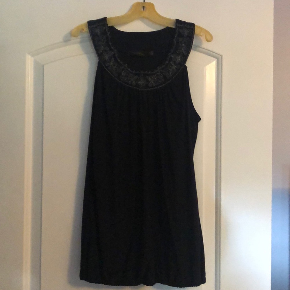 Limited black stretchy blouse tank top - small